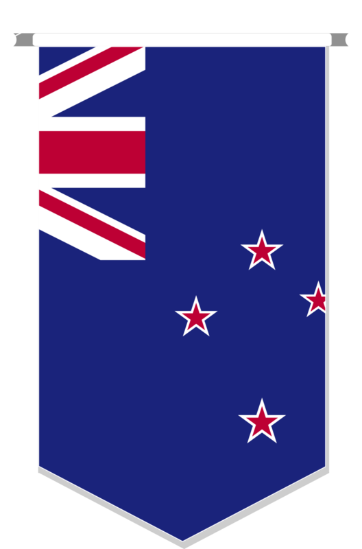 new zealand flag in soccer pennant various shape free png